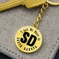 Heart In South Dakota v01 - Luxury Keychain