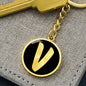 Initial V v2b - Luxury Keychain