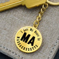 Heart In Massachusetts v01 - Luxury Keychain