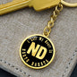 Heart In North Dakota v02 - Luxury Keychain