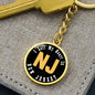 Heart In New Jersey - Luxury Keychain