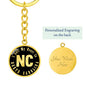 Heart In North Carolina v02 - Luxury Keychain