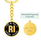 Heart In Rhode Island - Luxury Keychain