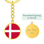 Danish Flag - Luxury Keychain