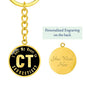 Heart In Connecticut v02 - Luxury Keychain