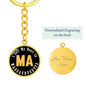 Heart In Massachusetts - Luxury Keychain