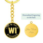 Heart In Wisconsin v02 - Luxury Keychain