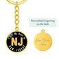 Heart In New Jersey - Luxury Keychain