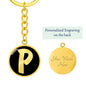 Initial P v2b - Luxury Keychain