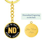 Heart In North Dakota - Luxury Keychain