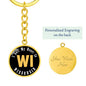 Heart In Wisconsin - Luxury Keychain