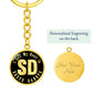 Heart In South Dakota v02 - Luxury Keychain