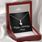 Happy Birthday Mary v2 - Alluring Beauty Necklace With Mahogany Style Luxury Box