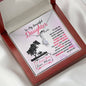 314 - To Daughter From Mom - Alluring Beauty Necklace With Mahogany Style Luxury Box