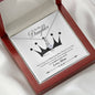 045 - To Daughter From Mom - Alluring Beauty Necklace With Mahogany Style Luxury Box