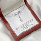 030 - To Daughter From Dad - Alluring Beauty Necklace With Mahogany Style Luxury Box