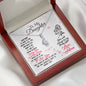 310 - To Daughter From Mom - Alluring Beauty Necklace With Mahogany Style Luxury Box
