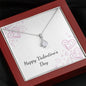 Happy Valentine's Day - Chalk Hearts - Alluring Beauty Necklace With Mahogany Style Luxury Box