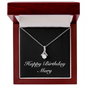 Happy Birthday Mary v2 - Alluring Beauty Necklace With Mahogany Style Luxury Box