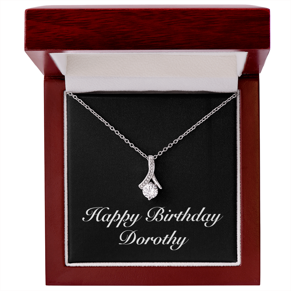 Happy Birthday Dorothy v2 - Alluring Beauty Necklace With Mahogany Style Luxury Box