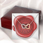 Celebrating 43 Years Anniversary - Interlocking Hearts Necklace With Mahogany Style Luxury Box