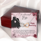 020 To My Beautiful Wife, Happy Anniversary - Interlocking Hearts Necklace With Mahogany Style Luxury Box
