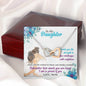 318 - To Daughter From Mom - Interlocking Hearts Necklace With Mahogany Style Luxury Box