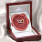 Celebrating 22 Years Anniversary - Interlocking Hearts Necklace With Mahogany Style Luxury Box