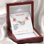 To My Lovely Wife (Valentine's) - Interlocking Hearts Necklace With Mahogany Style Luxury Box