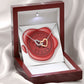 Celebrating 41 Years Anniversary - Interlocking Hearts Necklace With Mahogany Style Luxury Box