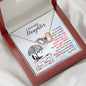 311 - To Daughter From Mom - Interlocking Hearts Necklace With Mahogany Style Luxury Box