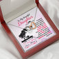 314 - To Daughter From Mom - Interlocking Hearts Necklace With Mahogany Style Luxury Box