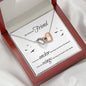 072 - My Dearest Friend - Interlocking Hearts Necklace With Mahogany Style Luxury Box