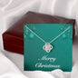Merry Christmas v02 - Love Knot Necklace With Mahogany Style Luxury Box