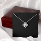 Love Knot Necklace With Mahogany Style Luxury Box v2