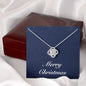 Merry Christmas v08 - Love Knot Necklace With Mahogany Style Luxury Box