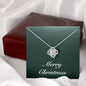 Merry Christmas v09 - Love Knot Necklace With Mahogany Style Luxury Box