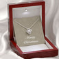 Merry Christmas v10 - Love Knot Necklace With Mahogany Style Luxury Box