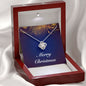 Merry Christmas v07 - Love Knot Necklace With Mahogany Style Luxury Box