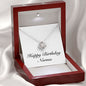 Happy Birthday Norma - Love Knot Necklace With Mahogany Style Luxury Box
