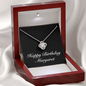 Happy Birthday Margaret v2 - Love Knot Necklace With Mahogany Style Luxury Box