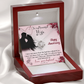 020 To My Beautiful Wife, Happy Anniversary - Love Knot Necklace With Mahogany Style Luxury Box