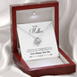 050 - To Mother From Son - Love Knot Necklace With Mahogany Style Luxury Box