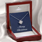 Merry Christmas v08 - Love Knot Necklace With Mahogany Style Luxury Box