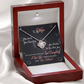 017 To My Wife - Love Knot Necklace With Mahogany Style Luxury Box