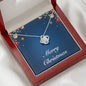 Merry Christmas v01 - Love Knot Necklace With Mahogany Style Luxury Box