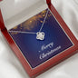Merry Christmas v07 - Love Knot Necklace With Mahogany Style Luxury Box