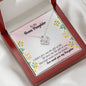 315 - To Daughter - Love Knot Necklace With Mahogany Style Luxury Box