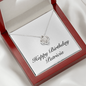Happy Birthday Patricia - Love Knot Necklace With Mahogany Style Luxury Box
