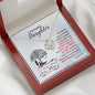 311 - To Daughter From Mom - Love Knot Necklace With Mahogany Style Luxury Box